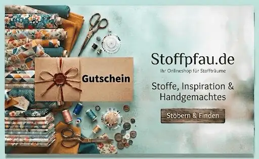 Stoffpfau Gutschein entdecken – Stoffe und Nähzubehör online verschenken